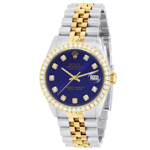 Rolex Datejust Yellow Gold Blue 16233 W00949 For Lady